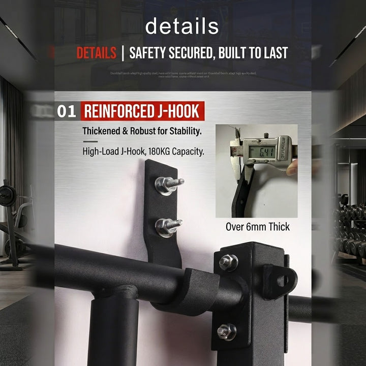 Wall Mounted Pull Up & Dip Station Power Tower