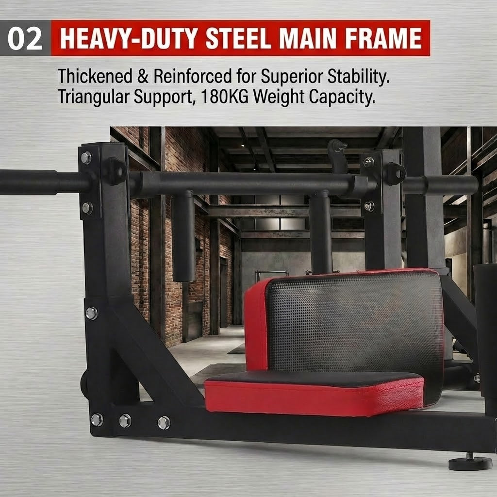 Wall Mounted Pull Up & Dip Station Power Tower