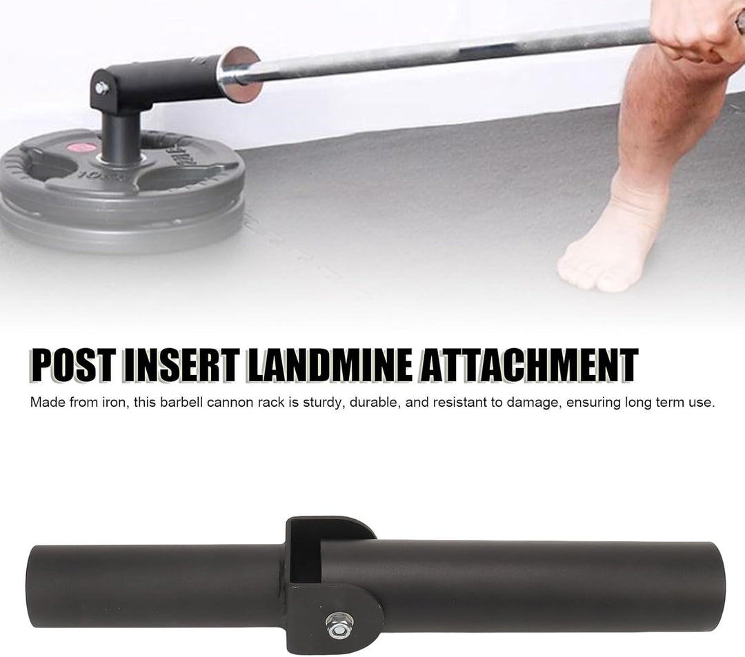 T-Bar Row Landmine Attachment for 50mm Olympic Barbell Sleeves - Black