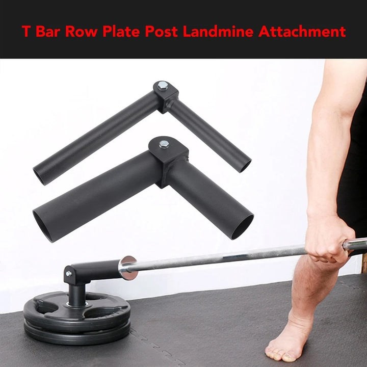 T-Bar Row Landmine Attachment for 25mm Barbell Sleeves - Black Steel