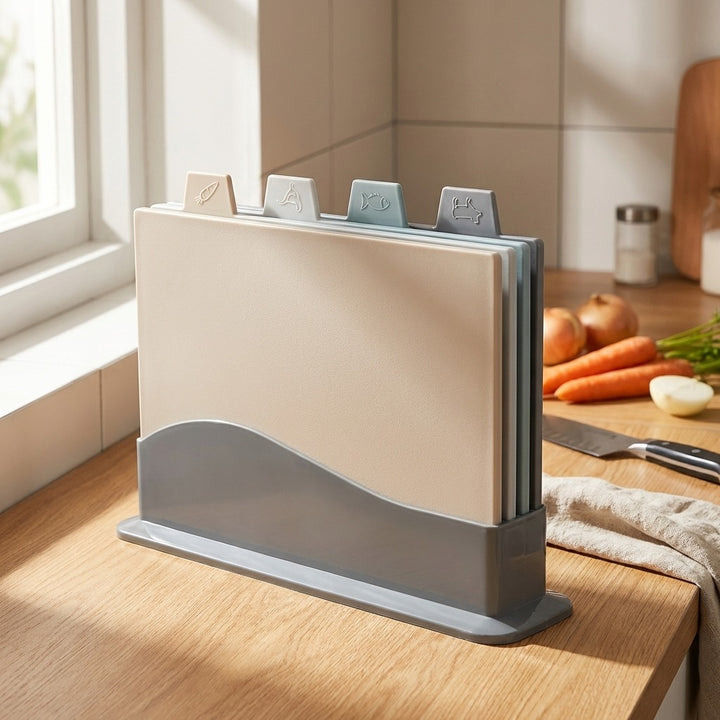 4-in-1 Colour-Coded Cutting Board Set |
