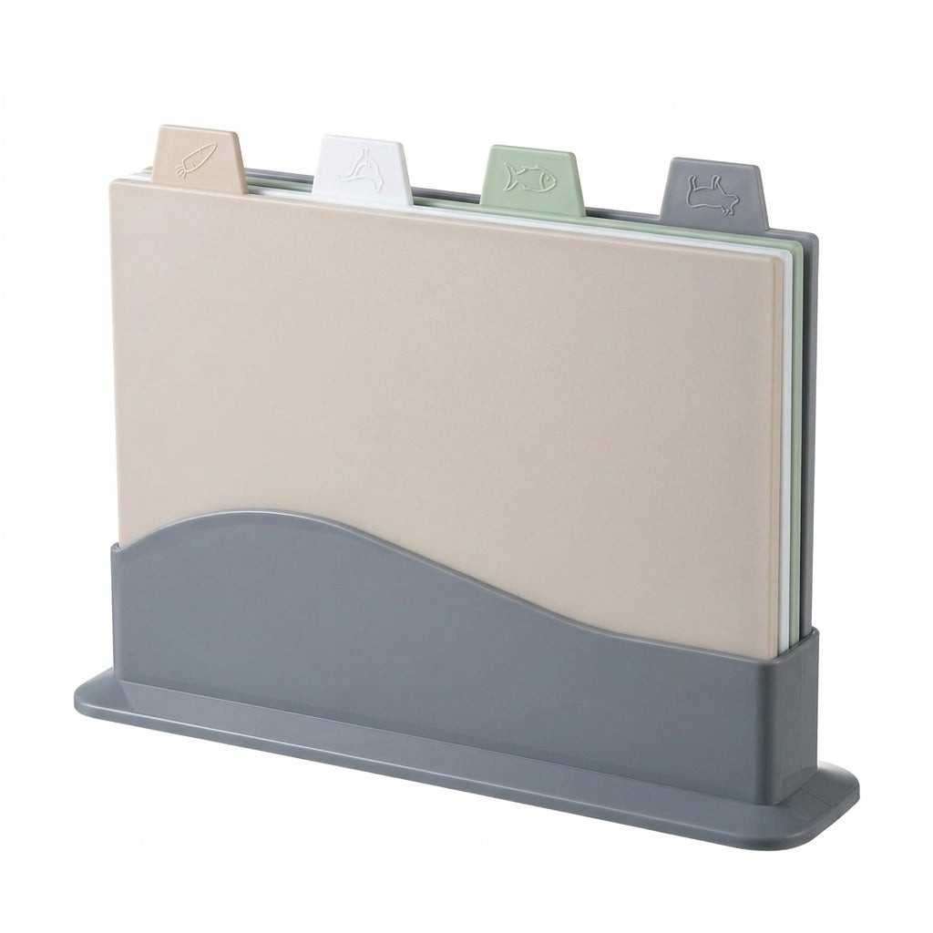 4-in-1 Colour-Coded Cutting Board Set |