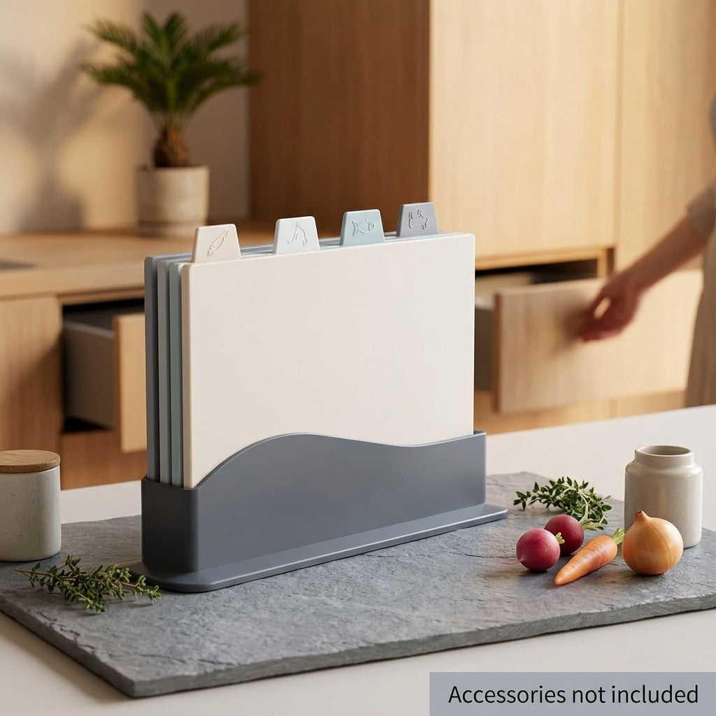 4-in-1 Colour-Coded Cutting Board Set |