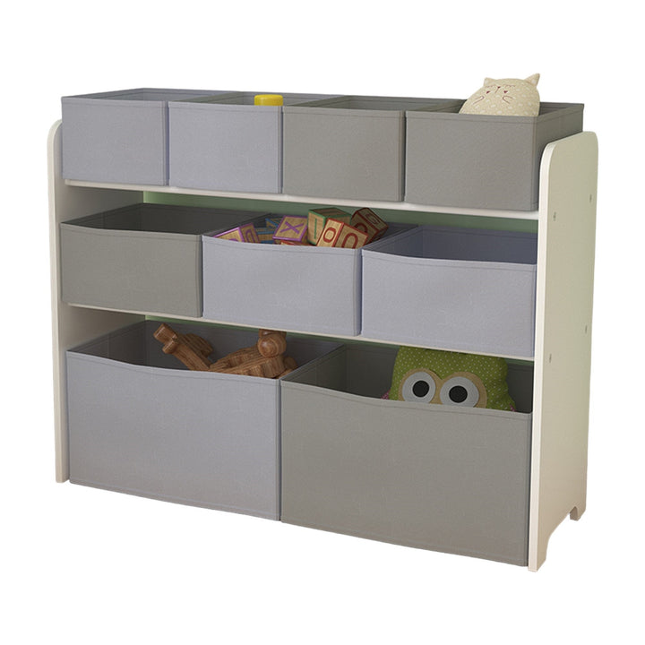 Kids Toy Storage Organizer with 9 Foldable Fabric Bins