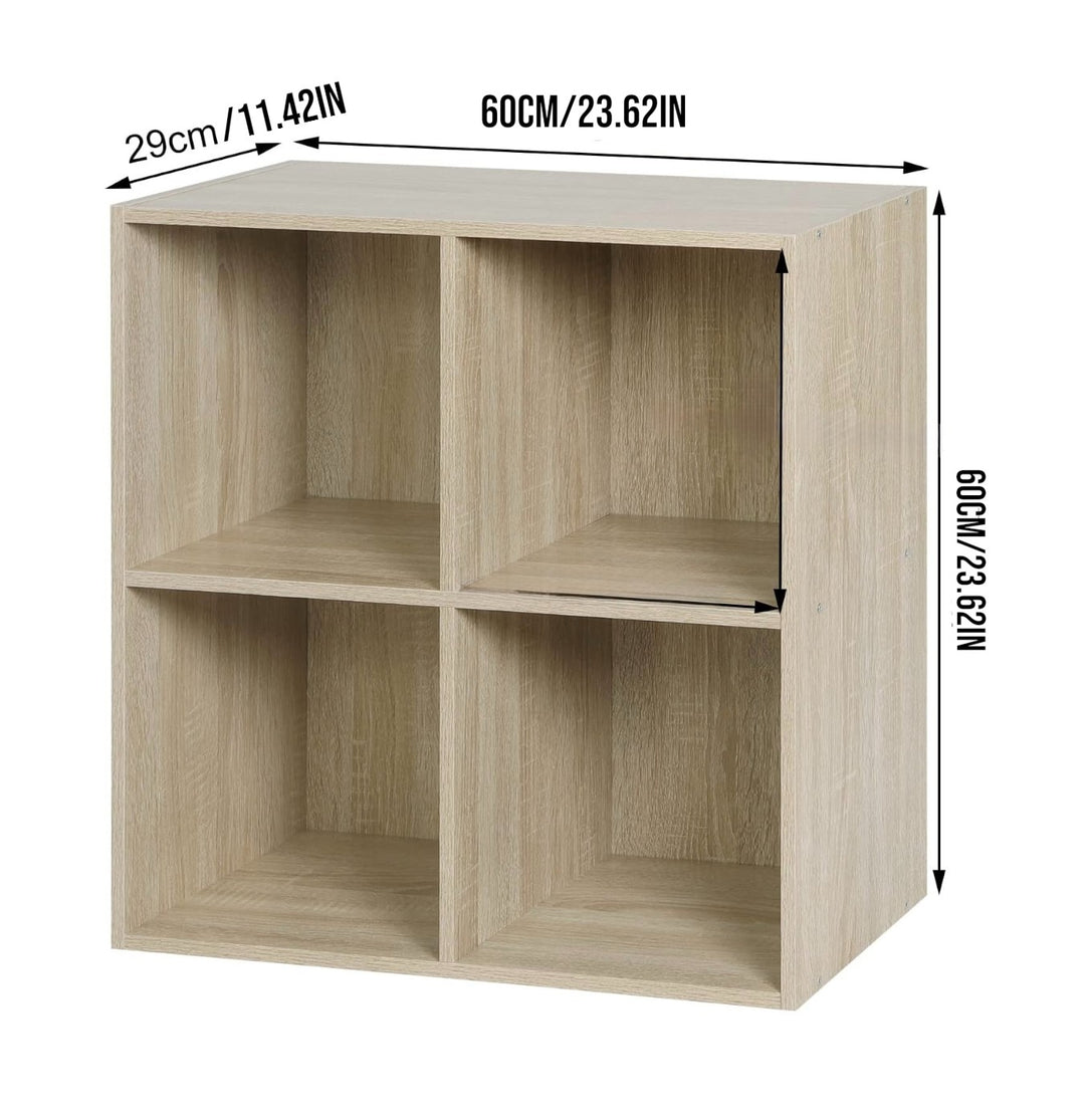 4 Cubes Storage Bookcase Organizer