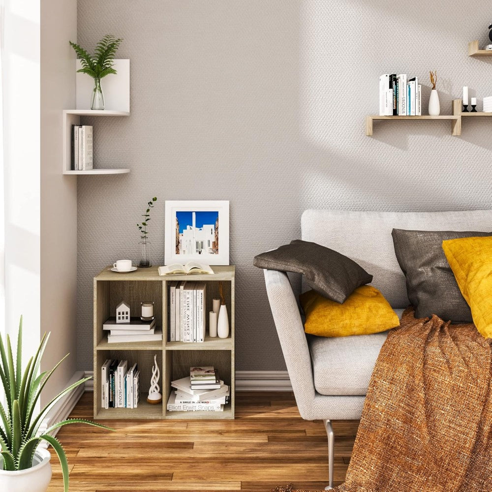 4 Cubes Storage Bookcase Organizer