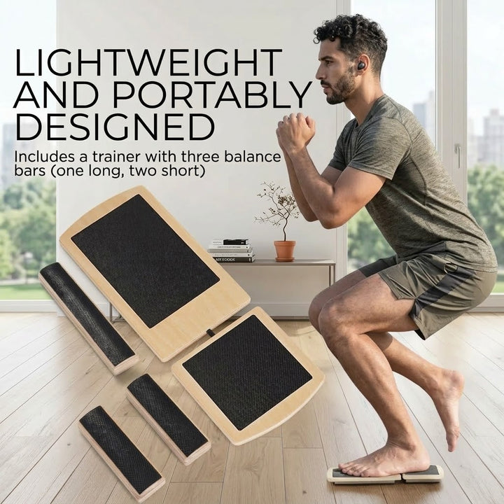 Wooden Ankle Foot Balance Board - Physical Therapy & Rehab Stretching Tool