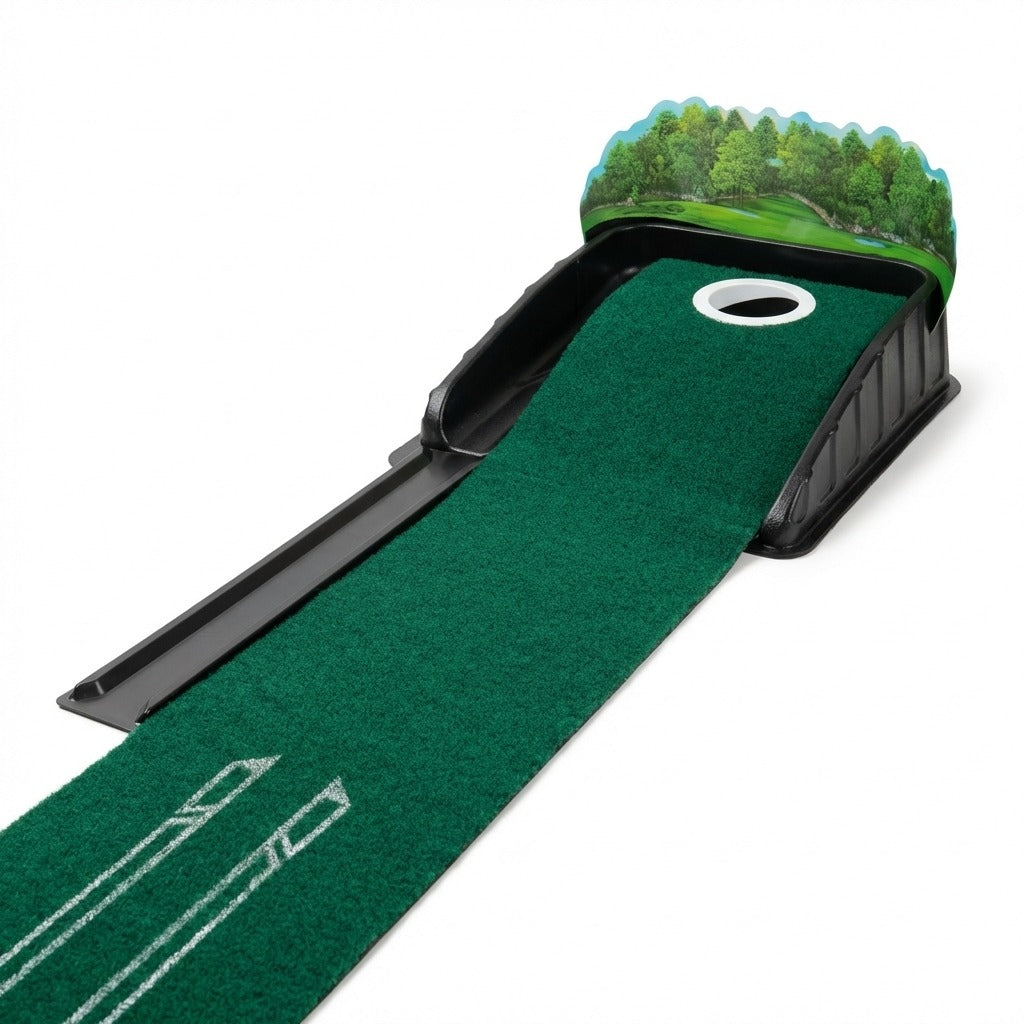 Portable Indoor Golf Putting Mat - 2.6m Training Aid with 3D Arrow Design