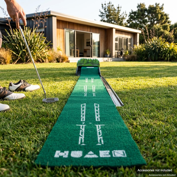 Portable Indoor Golf Putting Mat - 2.6m Training Aid with 3D Arrow Design