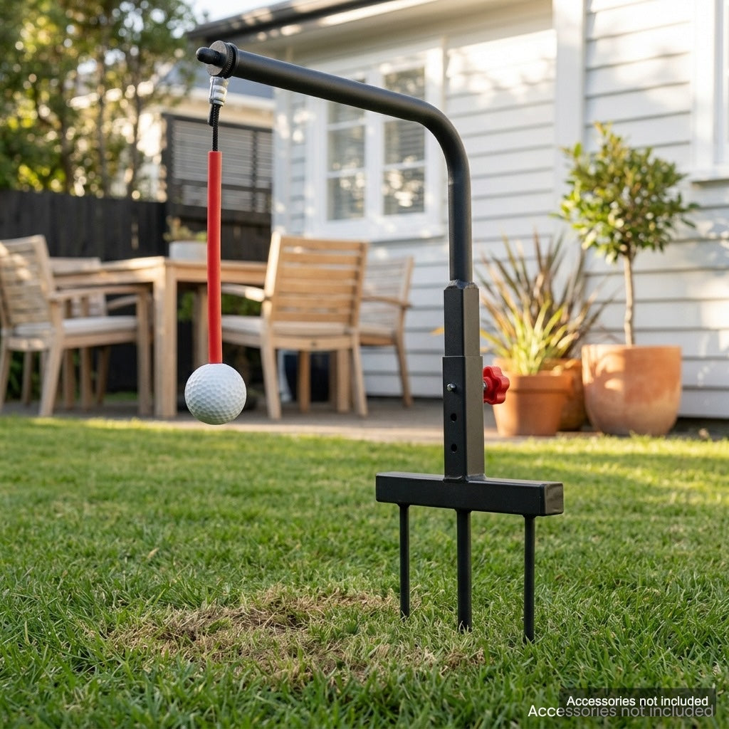 Adjustable Golf Swing Trainer with Hanging Ball - Indoor & Outdoor Practice Aid