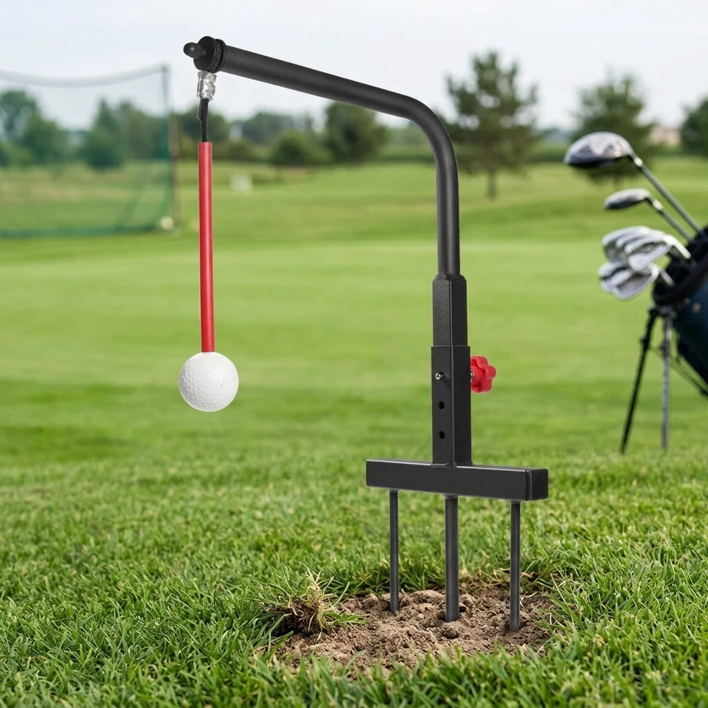 Adjustable Golf Swing Trainer with Hanging Ball - Indoor & Outdoor Practice Aid