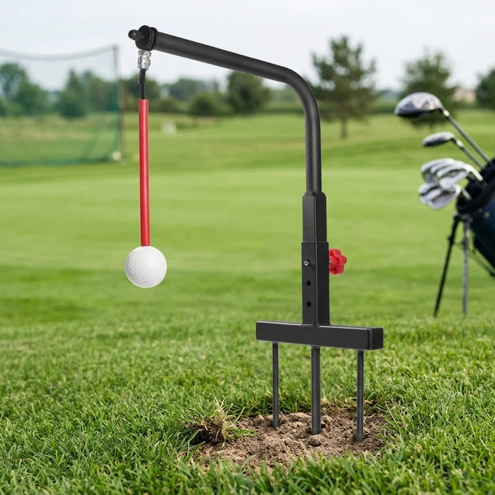 Adjustable Golf Swing Trainer with Hanging Ball - Indoor & Outdoor Practice Aid