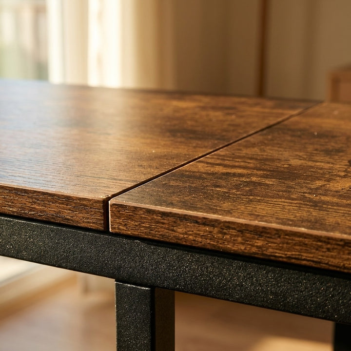Narrow Console Table 140cm Rustic Brown Entryway Hallway Table