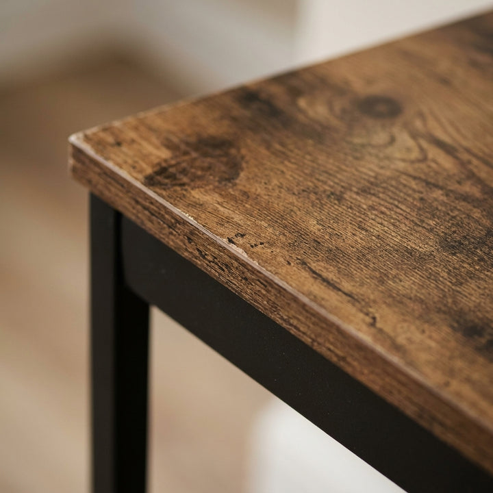 Narrow Console Table 140cm Rustic Brown Entryway Hallway Table