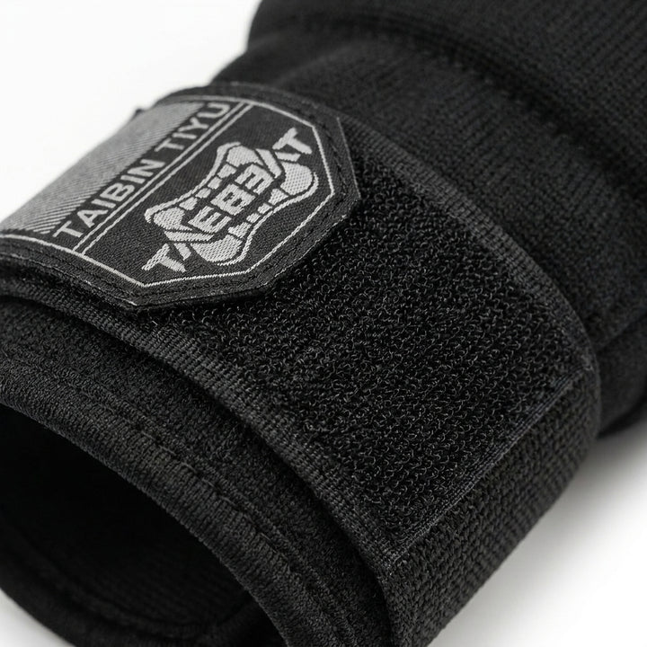 Half Finger Gel Boxing Hand Wraps Inner Gloves for MMA & Muay Thai - Black