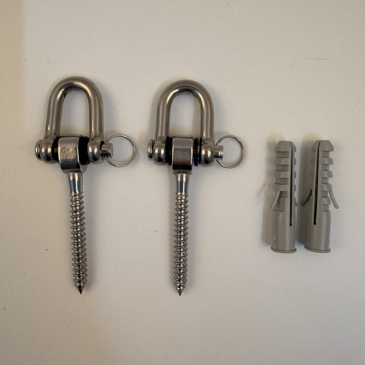 2-Pack Heavy Duty 304 Stainless Steel D-Type Swing & Sandbag Hanging Hooks