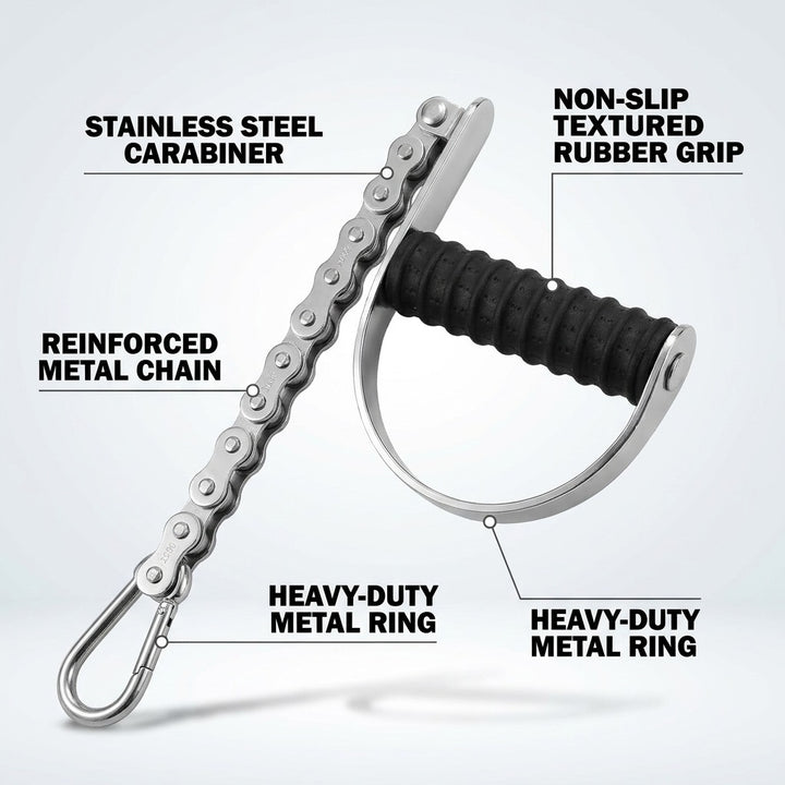 Arm Wrestling Training Wrist Strength Trainer - Stainless Steel Chain Forearm Exerciser