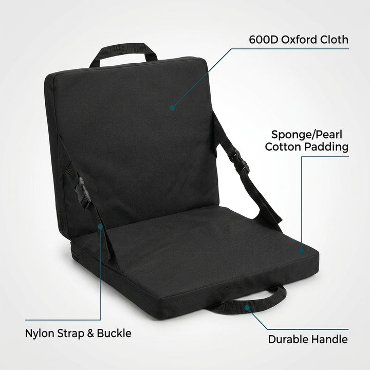 Portable Outdoor Folding Cushion - 600D Oxford Cloth Seat Pad for Camping & Stadiums