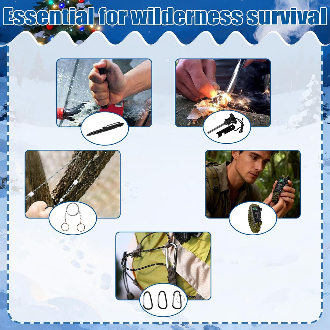 Outdoor Survival Tool Set Advent Calendar - 24 Day Emergency Gear Kit M1