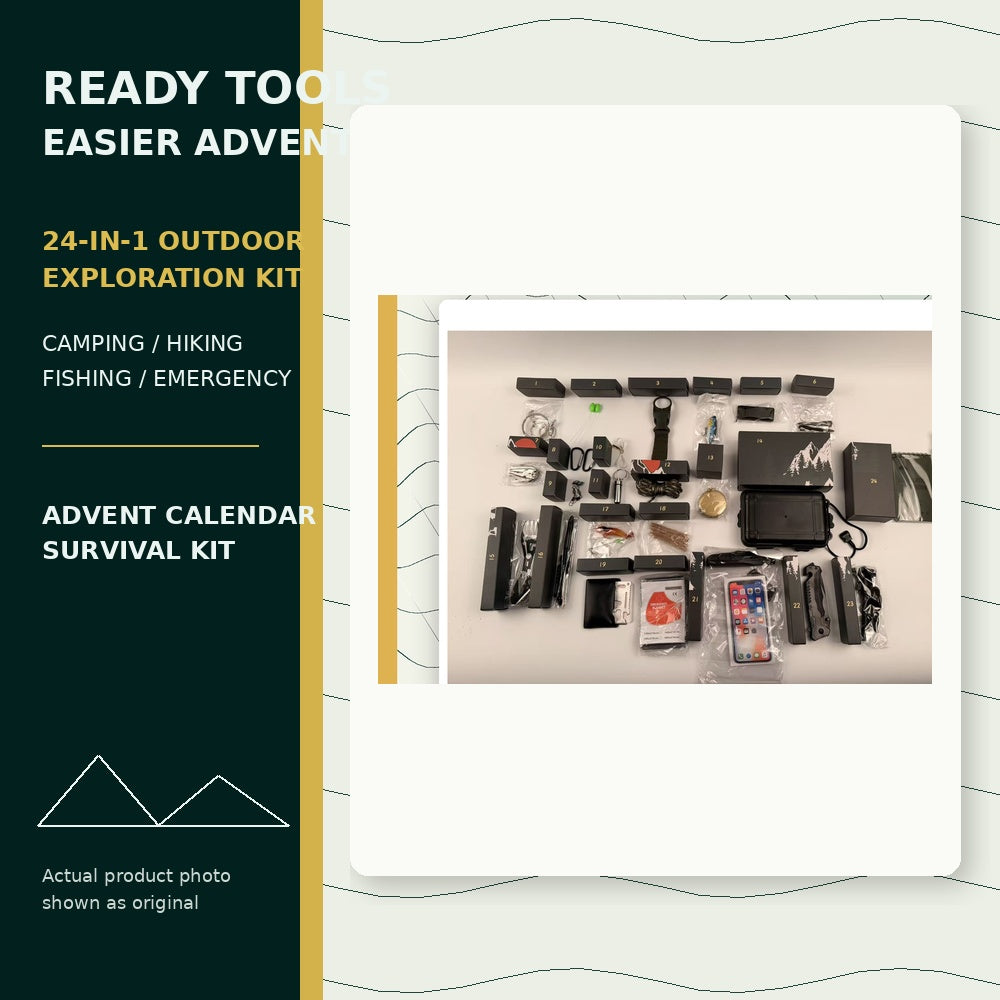 Outdoor Survival Tool Set Advent Calendar - 24 Day Countdown Gift Box M3