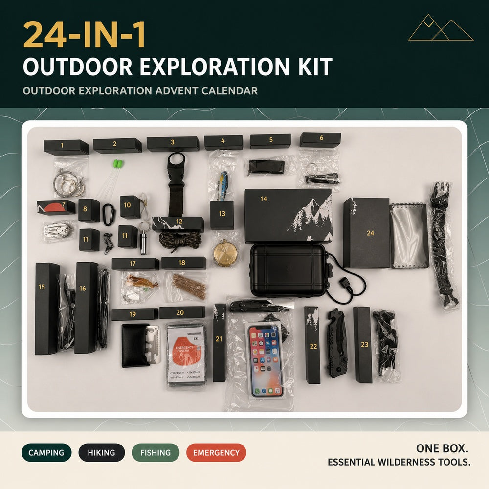Outdoor Survival Tool Set Advent Calendar - 24 Day Countdown Gift Box M3