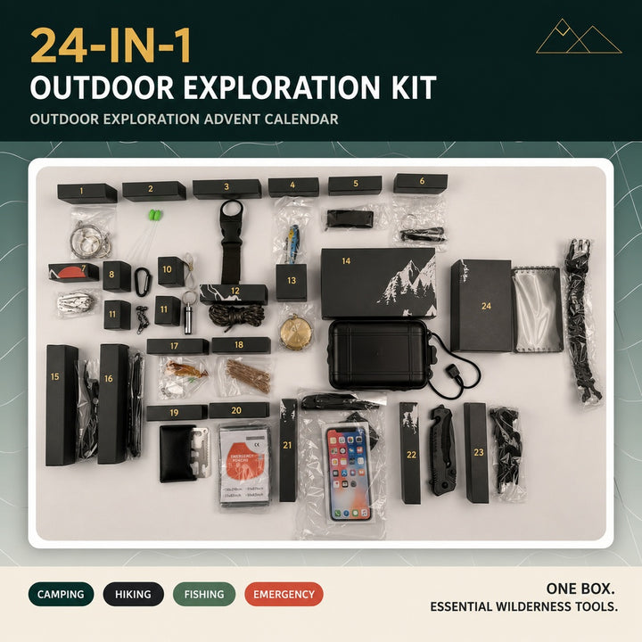 Outdoor Survival Tool Set Advent Calendar - 24 Day Countdown Gift Box M3