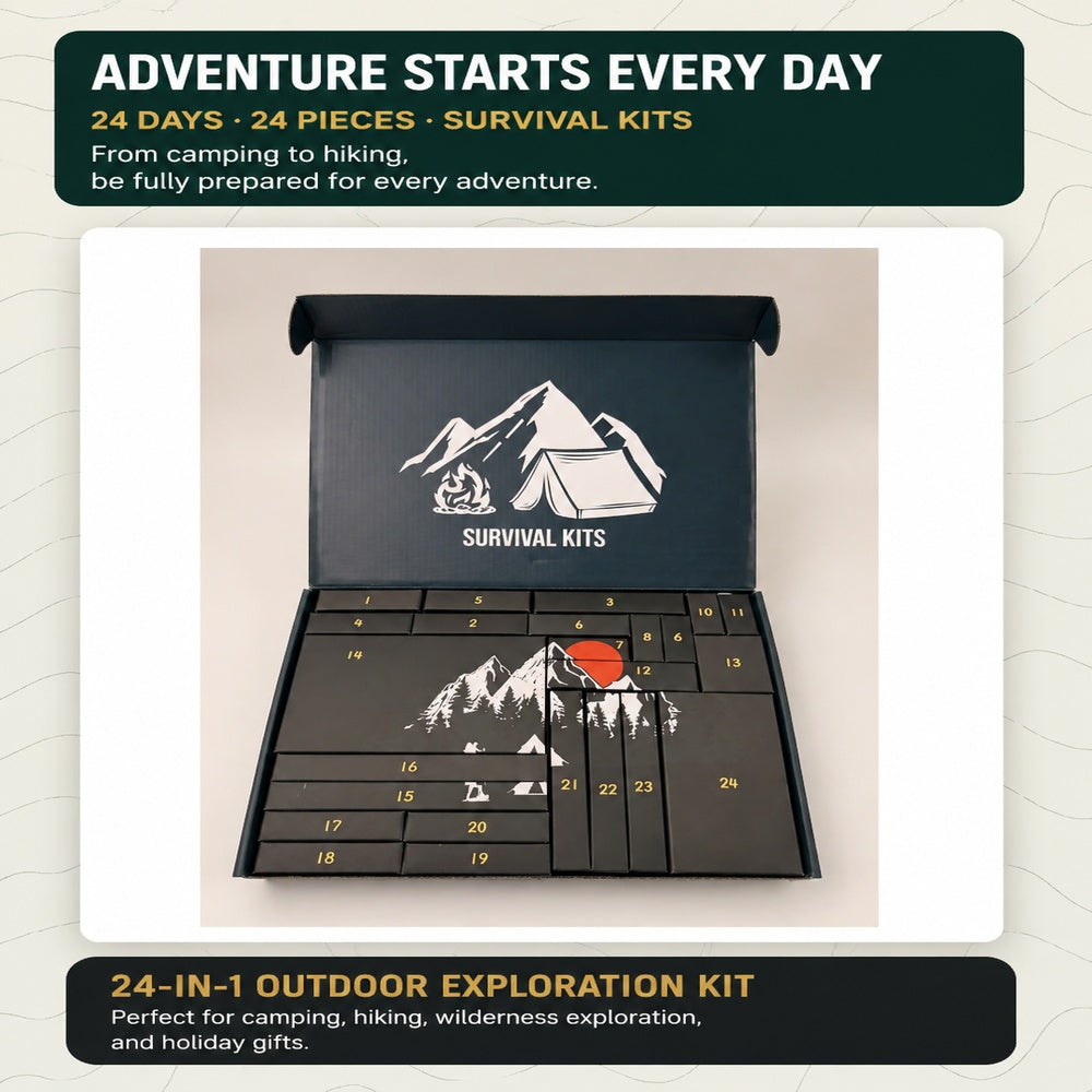 Outdoor Survival Tool Set Advent Calendar - 24 Day Countdown Gift Box M3