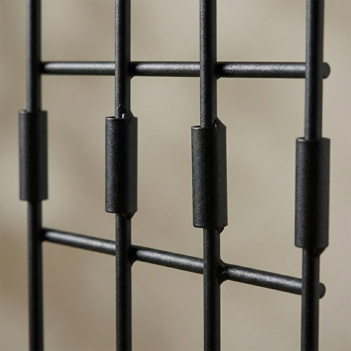 4 Pcs Metal Garden Trellis for Climbing Plants - Black Iron Flower Support