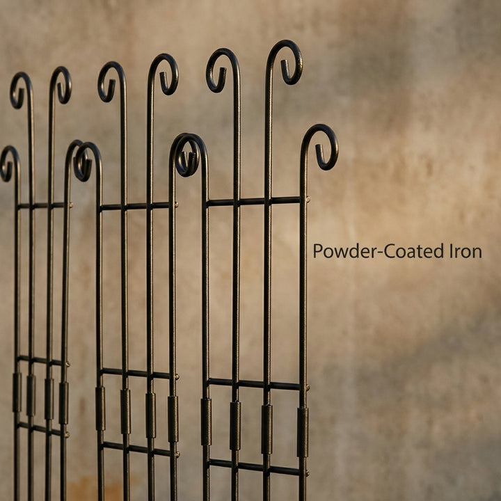 4 Pcs Metal Garden Trellis for Climbing Plants - Black Iron Flower Support