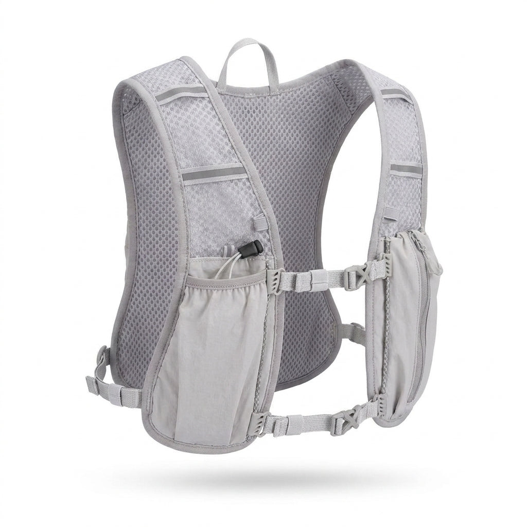 Running Hydration Vest Backpack for Trail Running and Marathons - Light Gray