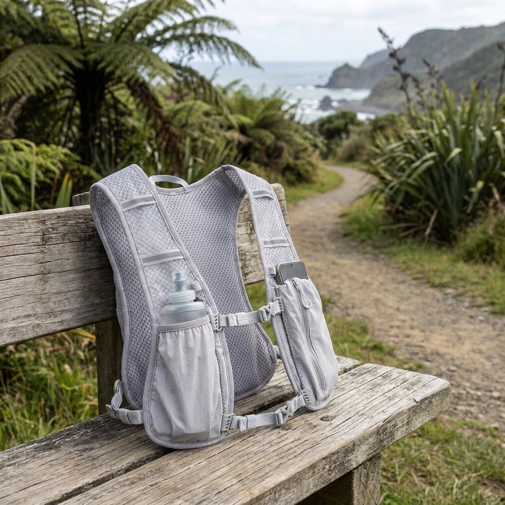 Running Hydration Vest Backpack for Trail Running and Marathons - Light Gray