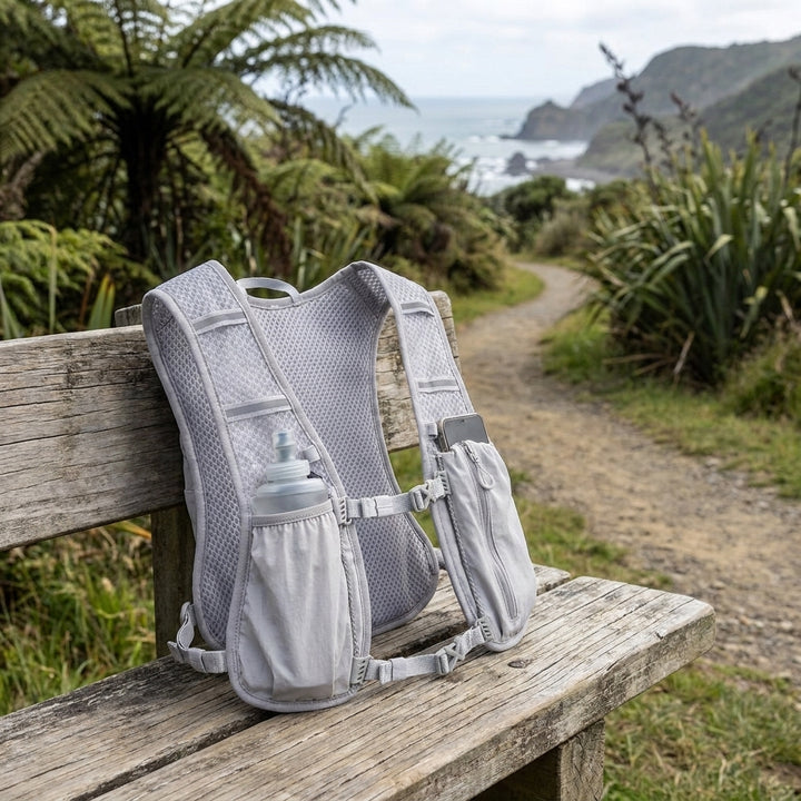 Running Hydration Vest Backpack for Trail Running and Marathons - Light Gray