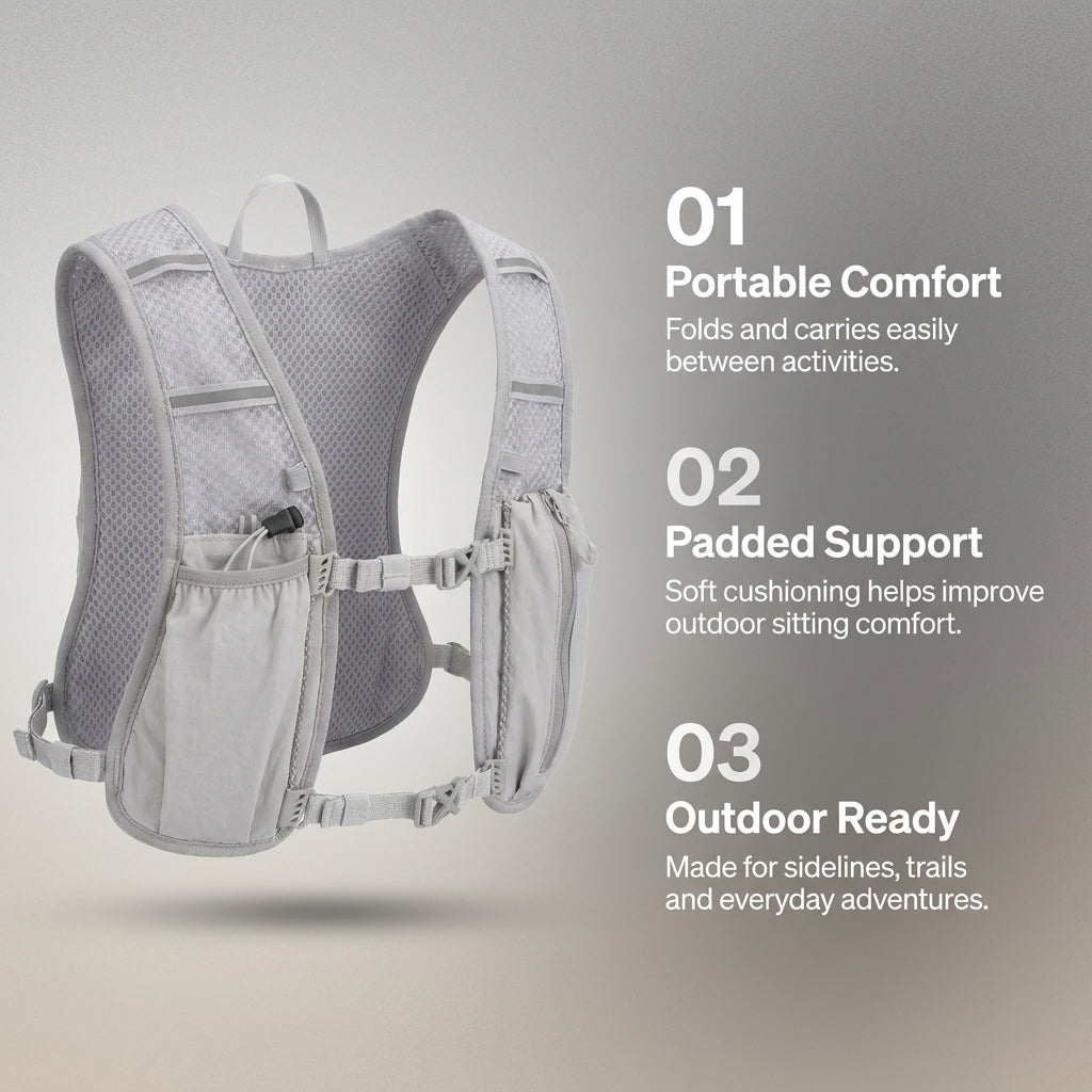 Running Hydration Vest Backpack for Trail Running and Marathons - Light Gray