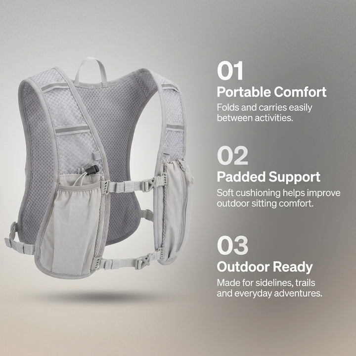 Running Hydration Vest Backpack for Trail Running and Marathons - Light Gray