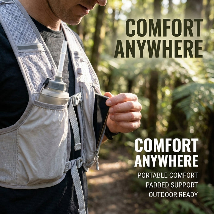 Running Hydration Vest Backpack for Trail Running and Marathons - Light Gray