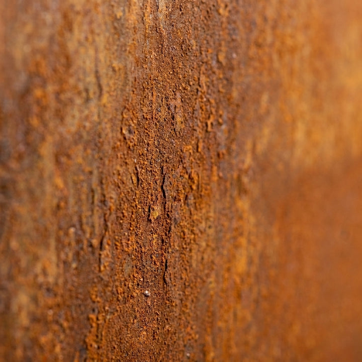 Square Corten Steel Planter Box 40cm - Rusted Finish Outdoor Garden Pot