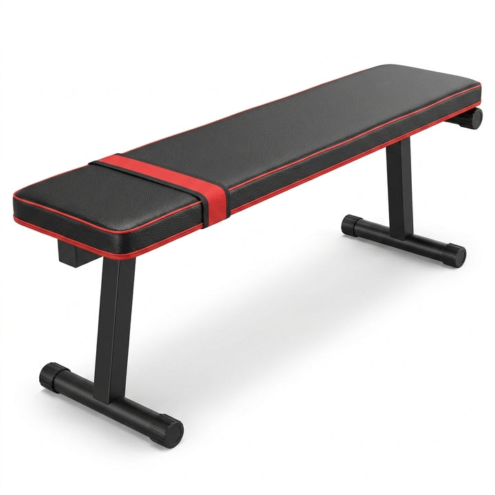 Foldable Flat Weight Bench for Home Gym Strength Training and Dumbbell Exercises