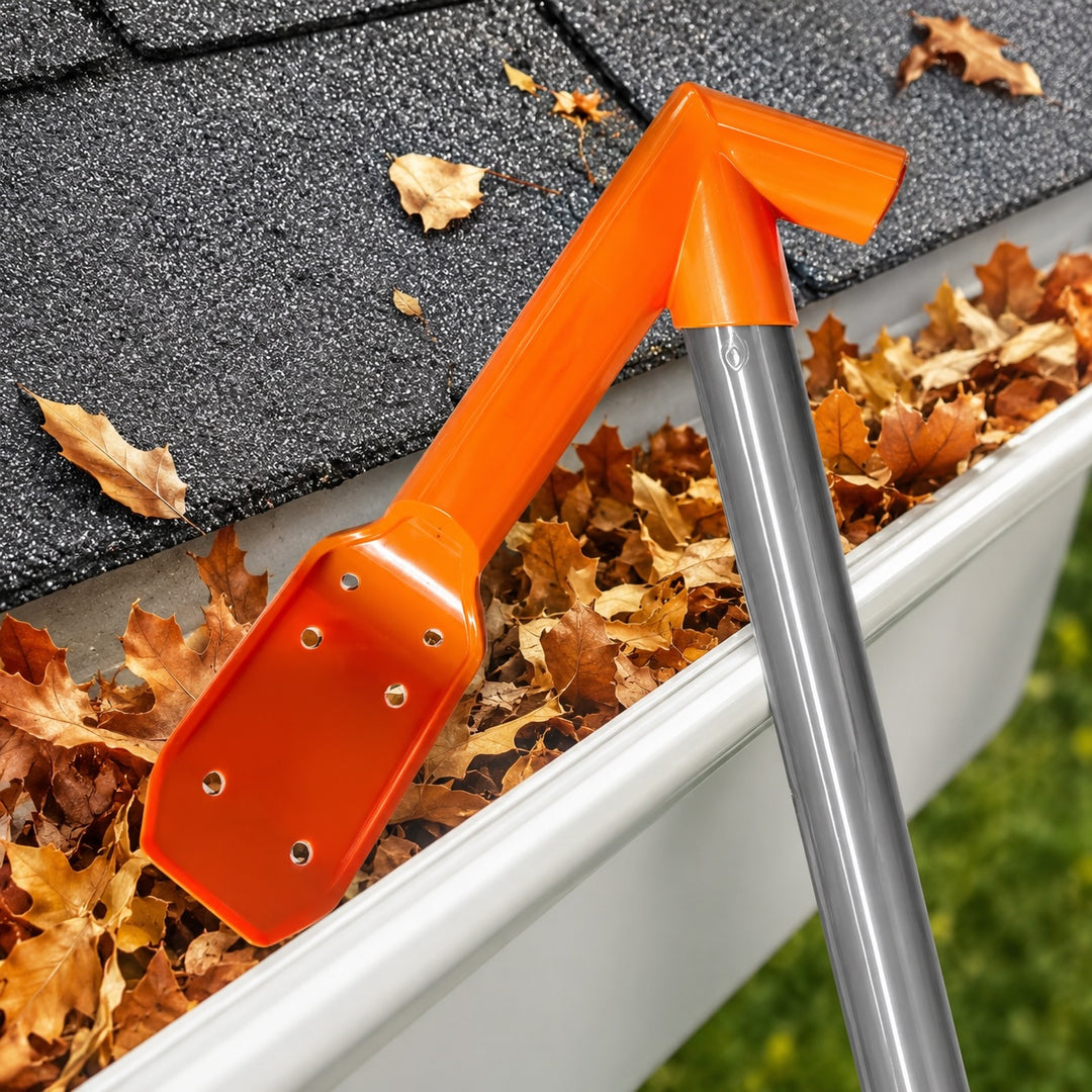 Multi-Angle Gutter Cleaning Tool Head - Pole Not Included - Orange