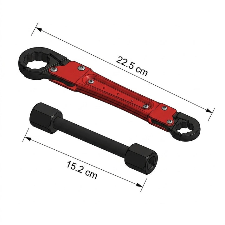 Plumbing Tools Angle Stop Wrench Kit - Double-Ended Pipe Wrench Set