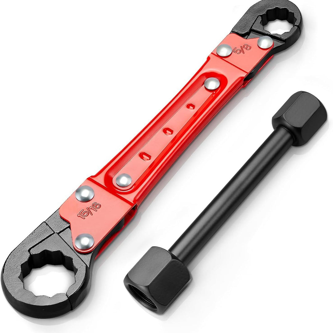 Plumbing Tools Angle Stop Wrench Kit - Double-Ended Pipe Wrench Set