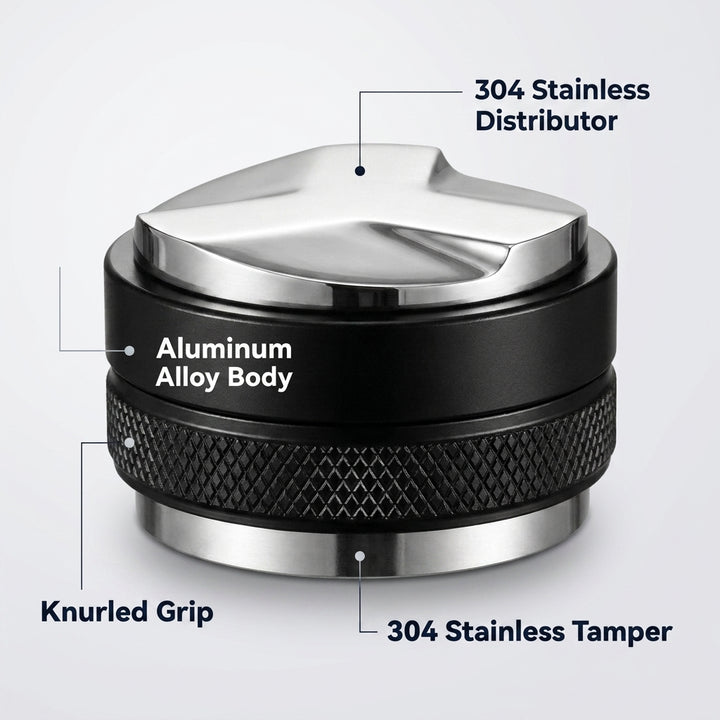 58mm Dual-Head Coffee Distributor and Tamper - Heavy Duty Espresso Leveler