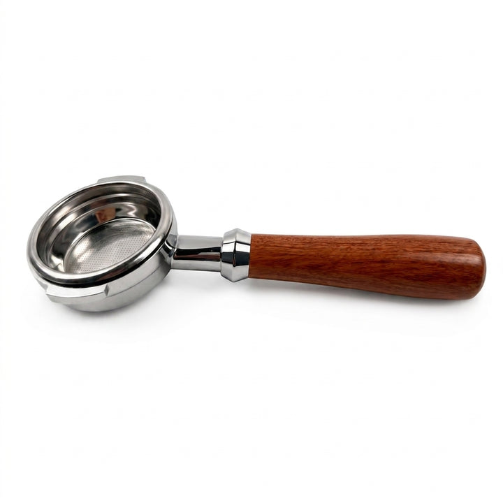 58mm Bottomless Portafilter with Rosewood Handle - E61 Compatible