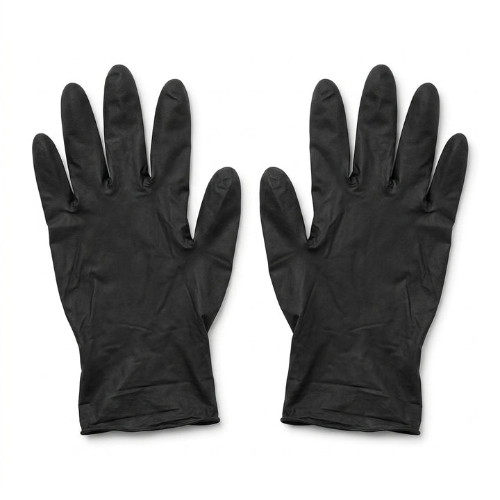100 Pieces Nitrile Disposable Gloves - Size M Black Powder-Free