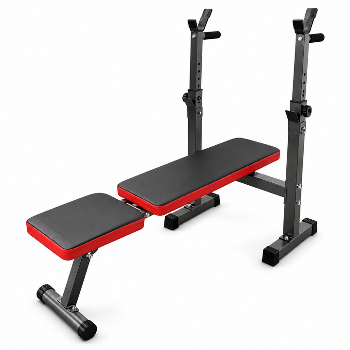 Multi-function Foldable Weight Bench for Home Gym - Black & Red