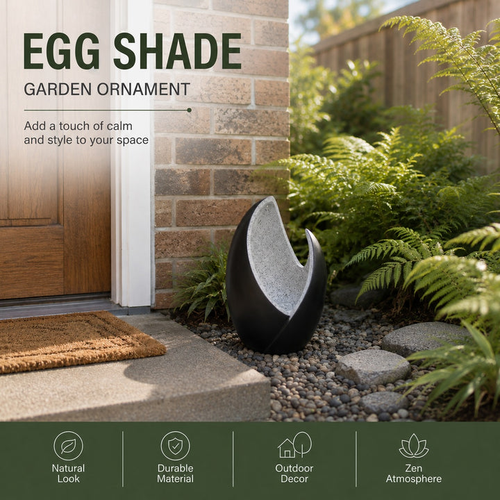 Modern Egg Shade Garden Fountain - Outdoor Water Feature