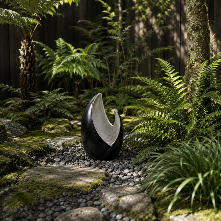Modern Egg Shade Garden Fountain - Outdoor Water Feature
