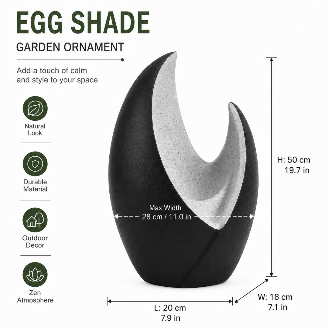 Modern Egg Shade Garden Fountain - Outdoor Water Feature
