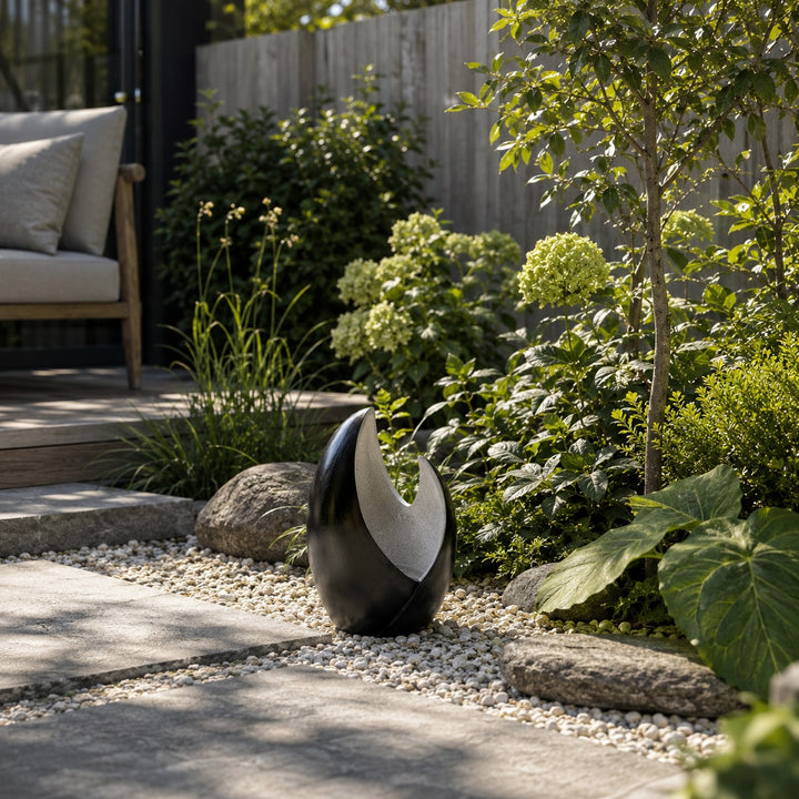 Modern Egg Shade Garden Fountain - Outdoor Water Feature