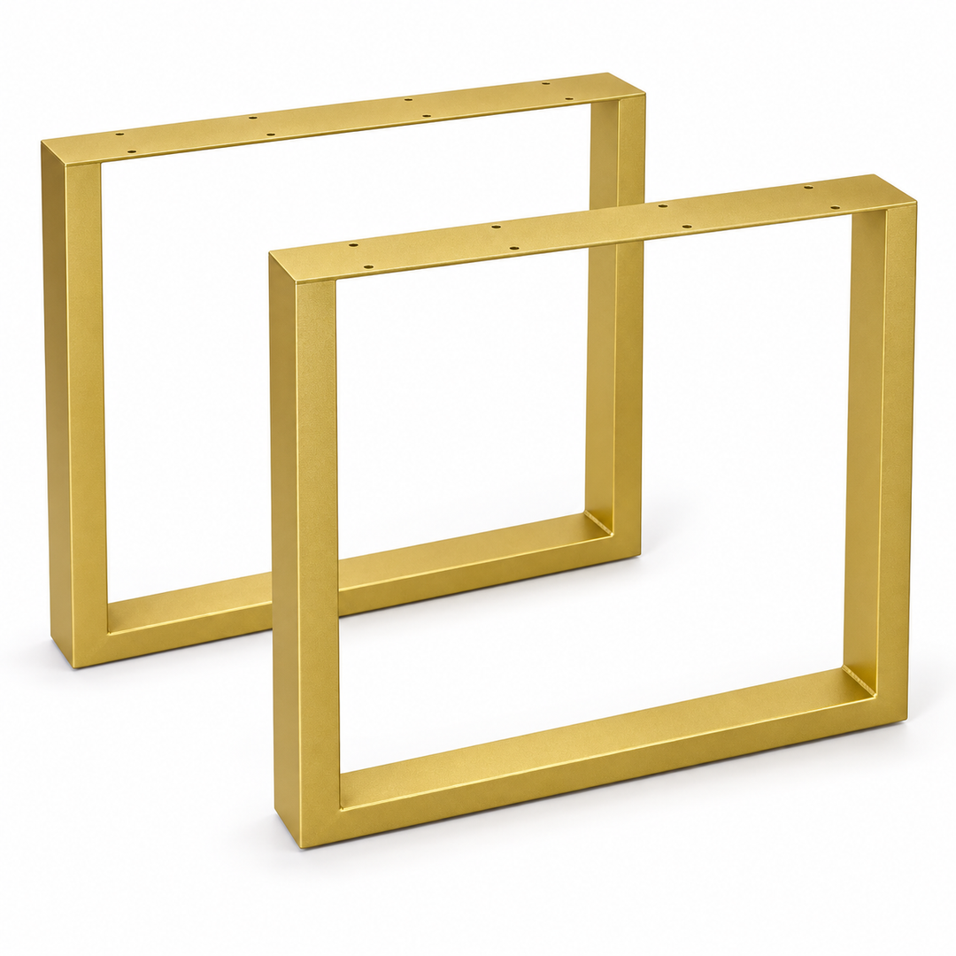Set of 2 Gold-Finished Steel DIY Table Legs 72cm
