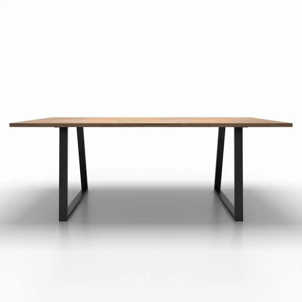 Set of 2 Steel Trapezoid Shape DIY Table Bench Legs 72cm-Black